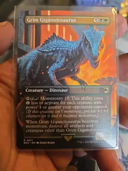 2023 MTG Magic the Gathering Jurassic World Collection 11 Grim Giganotosaurus - Image 1