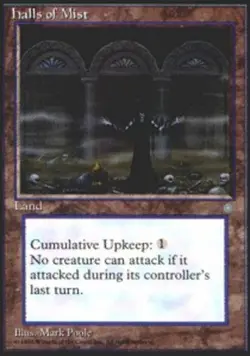 Moderate Play, English MTG Regular Halls of Mist Ice Age Magic the Gathering - Image 1