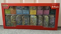 2 X Pokemon Prismatic Evolutions 8-Pack Mini Tins Set Costco Sealed Brand New - Image 1