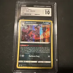 Houndoom Reverse Holo Rare #096 - CGC MINT 10 - 2021 Battle Styles - Pokemon TCG - Image 1