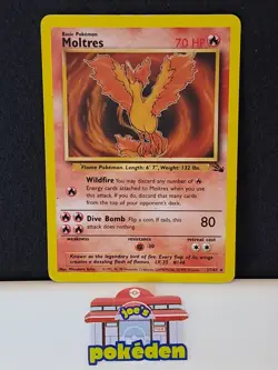Moltres 27/62 Non-Holo Fossil LP Pokemon TCG - Image 1