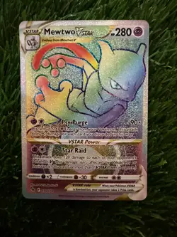 Pokemon Mewtwo VSTAR 079/078 Pokemon GO Full Art Holo Secret Rare HP 280 - Image 1