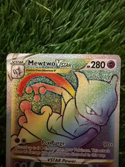 Pokemon Mewtwo VSTAR 079/078 Pokemon GO Full Art Holo Secret Rare HP 280 - Image 2