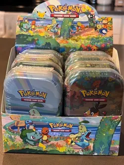 Pokemon 25th Anniversary Celebrations (8) Mini Tin Display - New Factory Sealed - Image 1