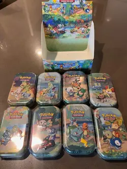 Pokemon 25th Anniversary Celebrations (8) Mini Tin Display - New Factory Sealed - Image 2