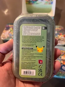 Pokemon 25th Anniversary Celebrations (8) Mini Tin Display - New Factory Sealed - Image 5