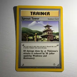 Pokemon Sprout Tower 97/111 Neo Genesis Unlimited Trainer LP - Image 1