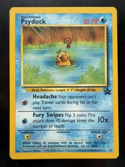 Pokemon Psyduck WOTC Black Star League Promo #20 (LP) - Image 4