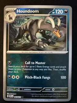Houndoom 63/131 Pokemon TCG S&V Prismatic Evolutions Masterball Reverse Holo NM - Image 1