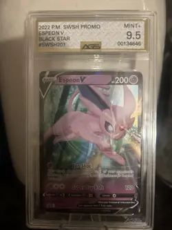 Espeon V Black Star Promo SWSH201 2022 Pokemon V Heroes Tins AGS 9.5 Z008 - Image 1