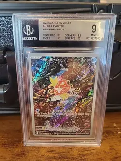 2023 Pokemon BGS 9 MINT Paldea Evolved Magikarp #203 Illustration Rare - Image 1