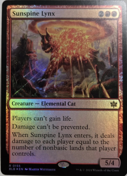 Sunspine Lynx - Bloomburrow Foil RARE MtG TCG Card - Image 1