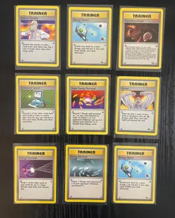 Pokemon TCG 9 X Base Set Trainer Cards 1999 WOTC Vintage Bundle Job Lot LP - Image 1