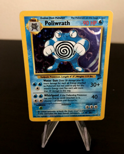 Pokemon Card - Poliwrath Holo Rare Base Set 2 15/130 LP - Image 1