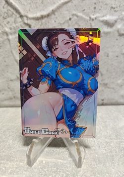 Chun li Trading Card Waifu Goddess Story Anime Girl holo Karte Manga Full Art - Image 1