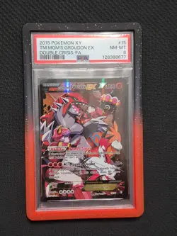 Pokemon Card Team Magma's Groudon EX #15 Double Crisis Full Art Holo 2015 PSA 8 - Image 1