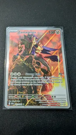 Pokemon TCG Zamazenta Full Art Illustration Rare Card 201/182 Destined Rivals NM - Image 1