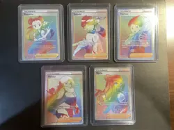 Pokemon Card Lot Of 5 Rainbow Trainers Full Art - Image 1