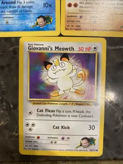 Pokemon Gym Challenge Cards Giovanni’s Magikarp, Meowth & Machop - Image 2