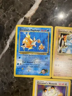 Pokemon Gym Challenge Cards Giovanni’s Magikarp, Meowth & Machop - Image 3