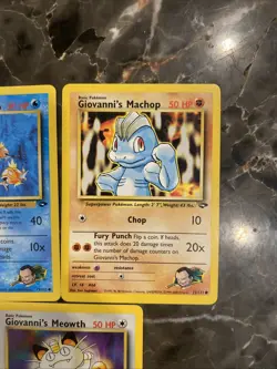 Pokemon Gym Challenge Cards Giovanni’s Magikarp, Meowth & Machop - Image 4