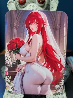 1/1 Only 1 Made Rias Anime Wedding Dress Roses Southern Customs Waifu Card - Image 1