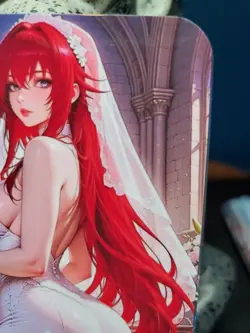 1/1 Only 1 Made Rias Anime Wedding Dress Roses Southern Customs Waifu Card - Image 3