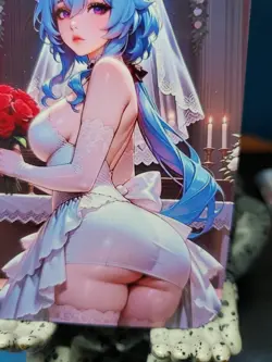 1/1 Only 1 Made Ganyu Genshin Impact Wedding Roses Southern Customs Waifu Card - Image 4