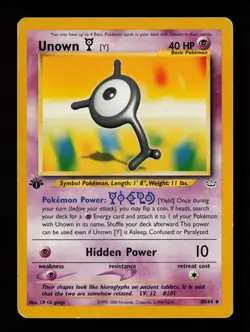 Unown [Y] 40/64 Uncommon Neo Revelation 1st Edition Pokemon Card - Image 1