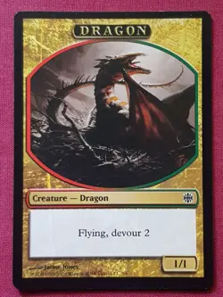 Magic The Gathering ALARA REBORN DRAGON TOKEN card MTG - Image 1