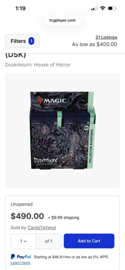 magic the gathering duskmourn house of horror collector booster box english - Image 1