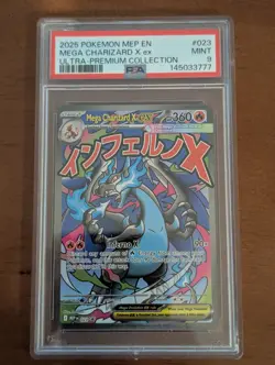PSA 9 Mega Charizard X EX #23 UPC Black Star Promo Pokemon - Image 1
