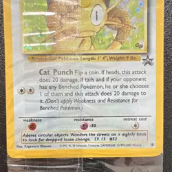 Pokemon Meowth Wotc Promo Holo Card 10 2000 Pokemon TCG Factory Sealed NM - Image 4