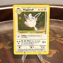Pokemon Wigglytuff 19/130 WotC Base Set 2 Holo Rare HP - Image 1