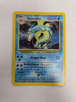 Pokemon TCG Gyarados Base Set 6/102 Holo Unlimited Holo Rare MP - Image 1