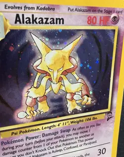 Pokemon TCG Alakazam 1/130 Base Set 2 Vintage Holo Rare #1 - Image 2