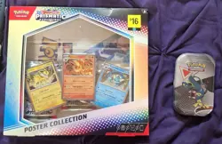 Pokemon TCG Prismatic Evolutions Poster Collection Box+ white flare tin - Image 1