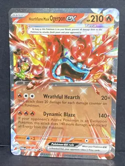 Hearthflame Mask Ogerpon Ex Pokemon Twilight Masquerade 040/167 Double Rare Holo - Image 1