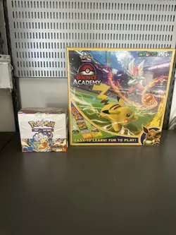 Pokemon Surging Sparks Booster Box + Battle Academy Bundle Sealed In Hand - Image 1