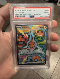 2025 POKEMON PFL EN-PHANTASMAL FLAMES SPECIAL ILLUSTRATION RARE ROTOM EX PSA 9 - Image 1