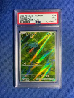 2023 POKEMON MEW EN-151 ILLUSTRATION RARE #166 BULBASAUR PSA 9 - Image 1
