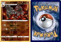 2022 Pokemon, Astral Radiance, #71/189 Hisuian Arcanine, Reverse Holo Rare - Image 1