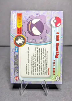 Gastly #92 Topps Blue Label TV Animation Edition Holo Pokemon TCG - Image 2