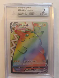 BGS 9 2020 Pokemon Vivid Voltage 188/185 Pikachu VMAX Secret Rare - Image 1