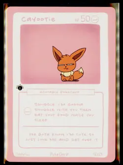Cayootie (Eevee) 12/25 - 1st Edition Pokederp Fan Art - Pokemon! - Image 1