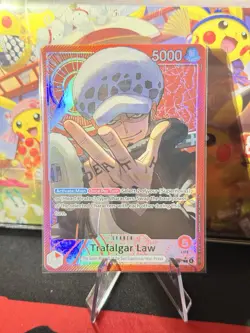 OP14-001 Trafalgar Law Alt Art Leader One Piece Azure Sea’s Seven English NM #2 - Image 1