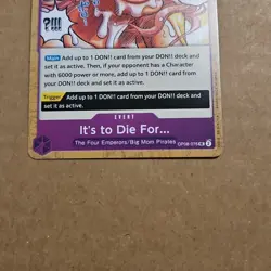 One Piece It's to Die For (OP08-076/170) OP08 Two Legends NM TCG CCG - Image 2