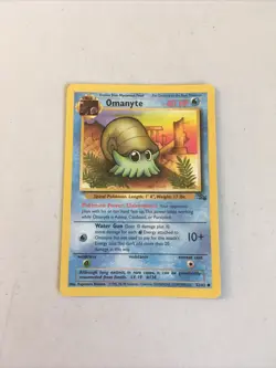 Pokemon TCG 1999 WOTC Fossil Base Set Trading Card -- Omanyte 52/62 - Image 1