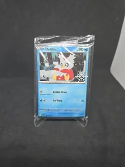 Delibird 046/193 Pokemon Holiday Calendar 2025 Festive Stamp Promo Card SEALED - Image 1