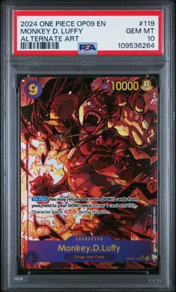 2024 One Piece Monkey D Luffy Op09-119 Alternate Art Psa 10 Card English - Image 1